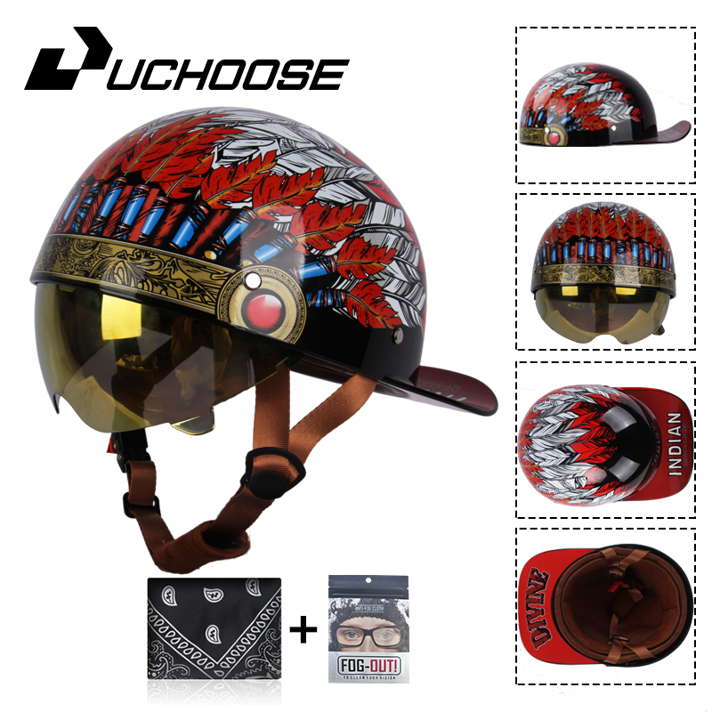 Vintage Open Face Retro Helmet - 2024 adulto Open Face Summer Retro