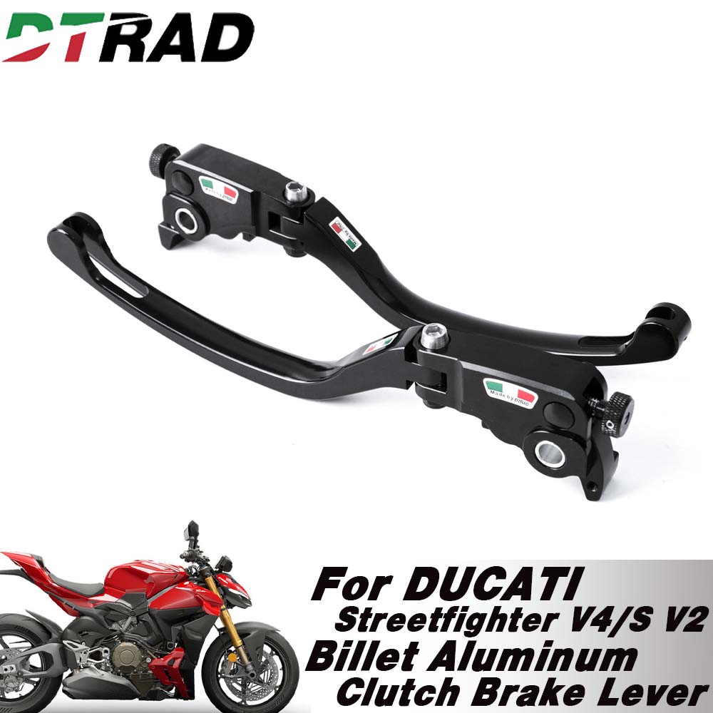 Cnc Aluminum Adjustable Brake Clutch Levers - Per DUCATI Panigale/Streetfighter V4/S V2 2020-2026