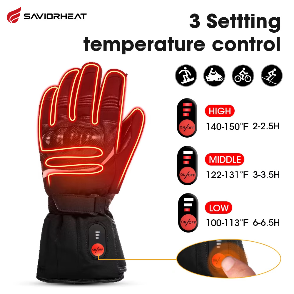 Riding Gear - Savior Heat Guanti da moto impermeabili