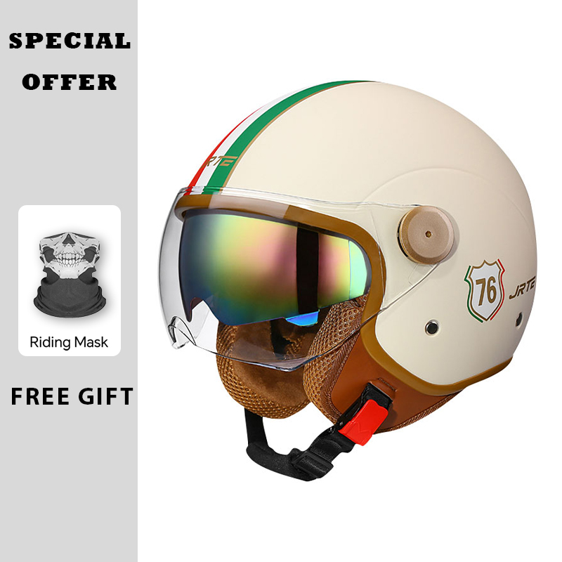 Vintage Open Face Retro Helmet - Caschi da moto retrò TT&CO a