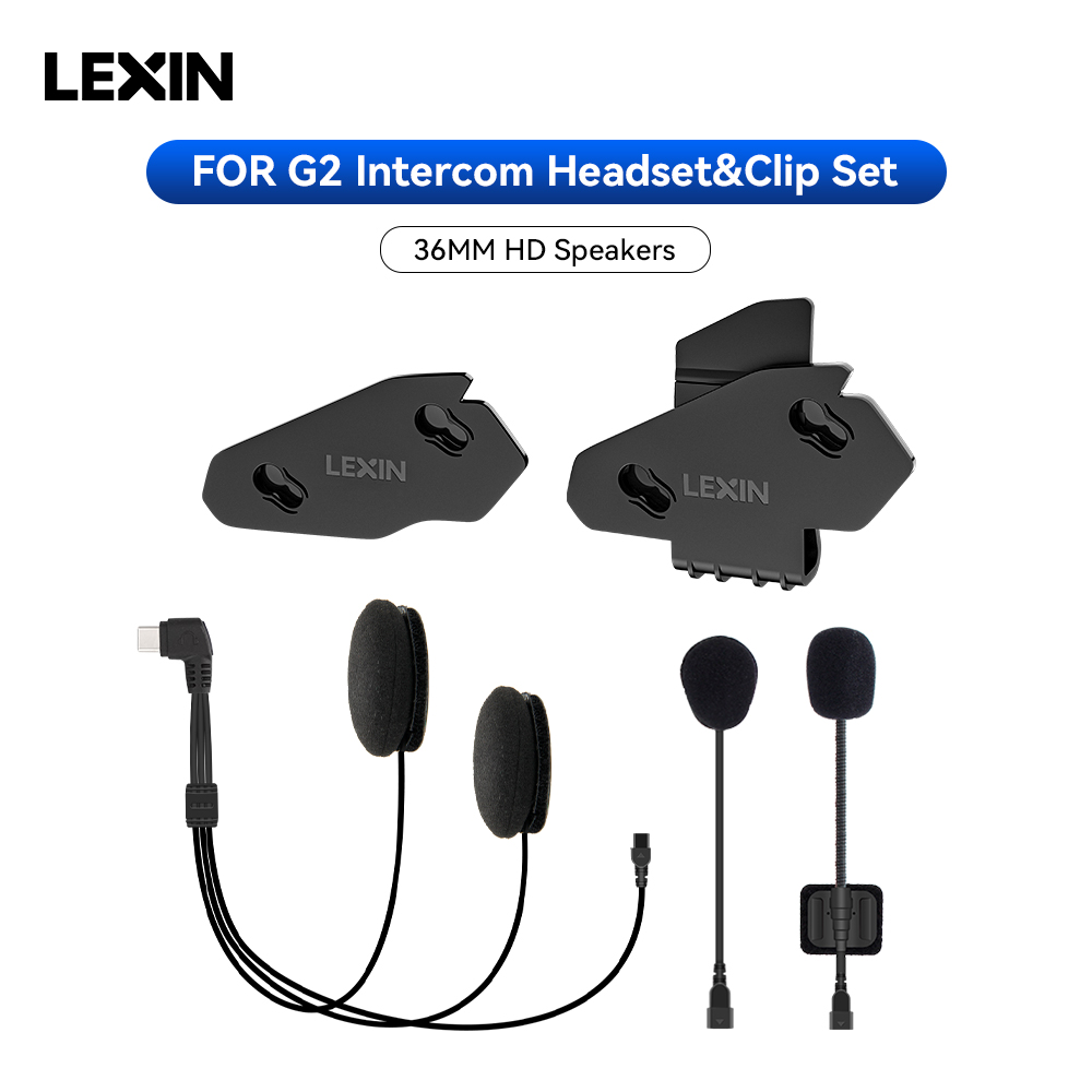 Universal Motorcycle Helmet Intercom Headset - LEXIN-G2 Accessori per cuffie e clip
