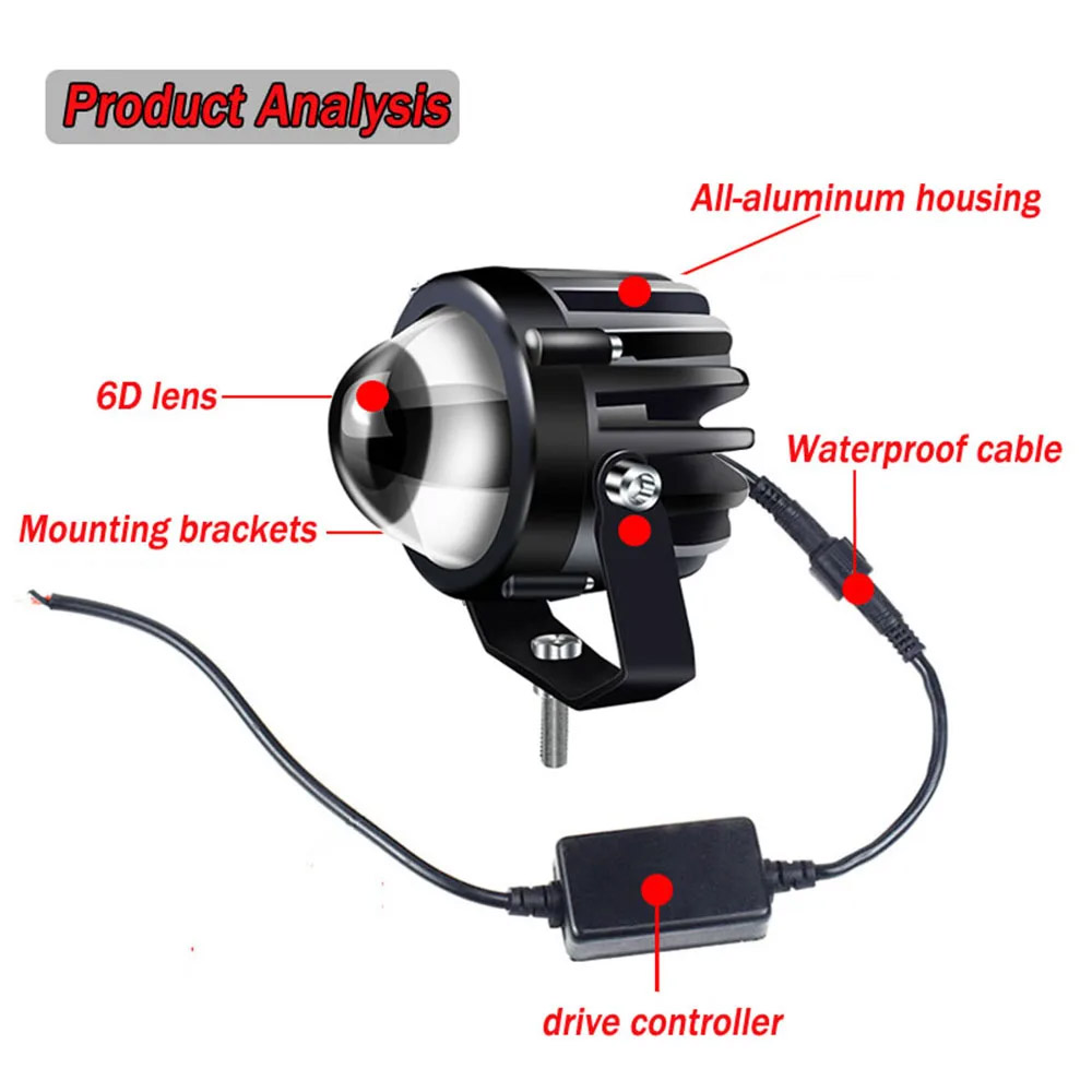 Proiettore per moto Luce laser - Universal Motorcycle Led Headlight Projector recensione e prezzo