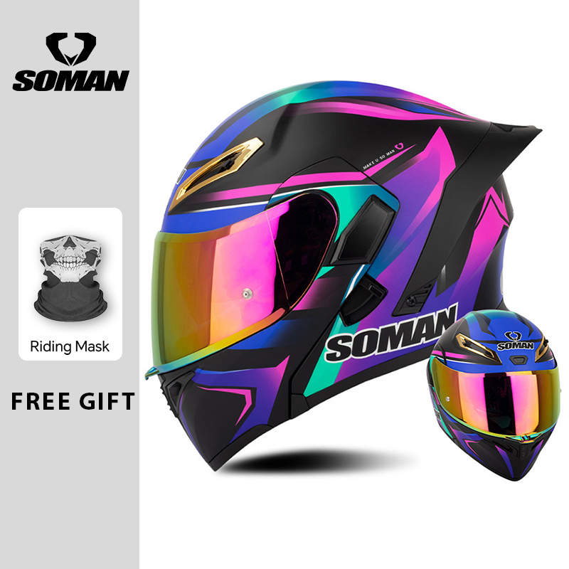 Casco da moto da uomo Casco da - Modular Flip Up Motorcycle Helmet Dot Approved recensione e prezzo