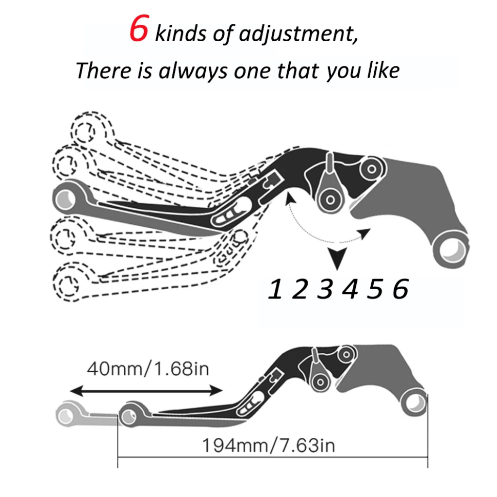 Leve Freno e Frizione Regolabi - Cnc Aluminum Adjustable Brake Clutch Levers recensione e prezzo