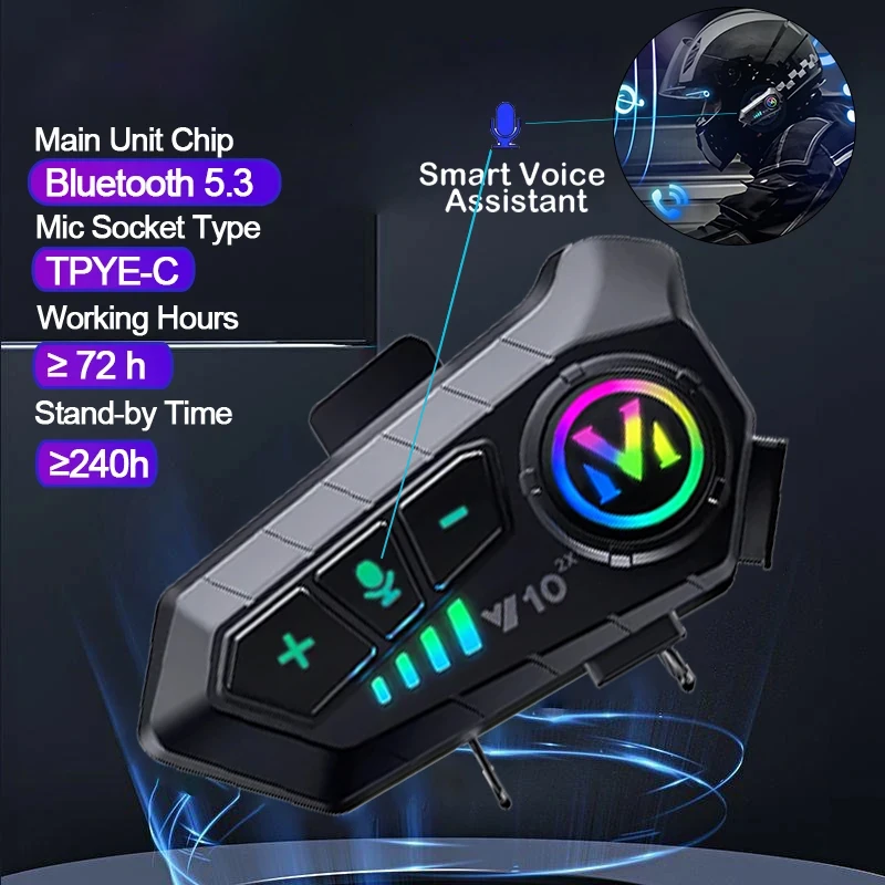 Interfono Bluetooth V10 2X per - Universal Motorcycle Helmet Intercom Headset recensione e prezzo