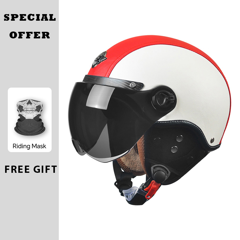 AD Retro Motorcycle Half Helme - Vintage Open Face Retro Helmet recensione e prezzo