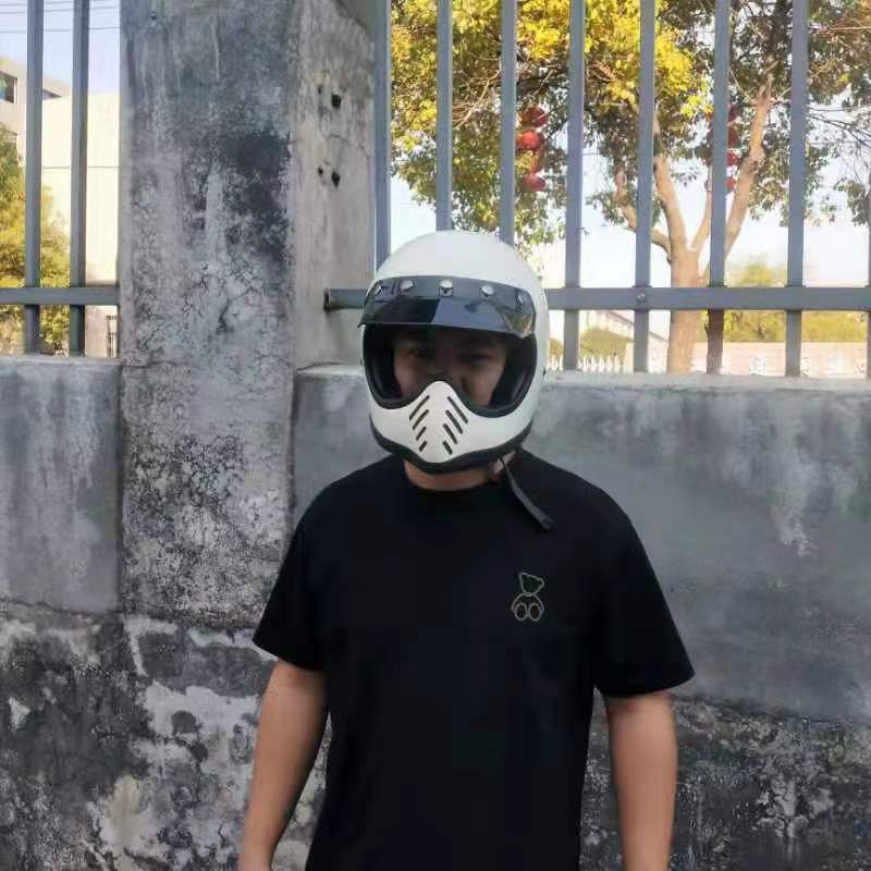 Casco moto aperto in fibra di  - Vintage Open Face Retro Helmet recensione e prezzo