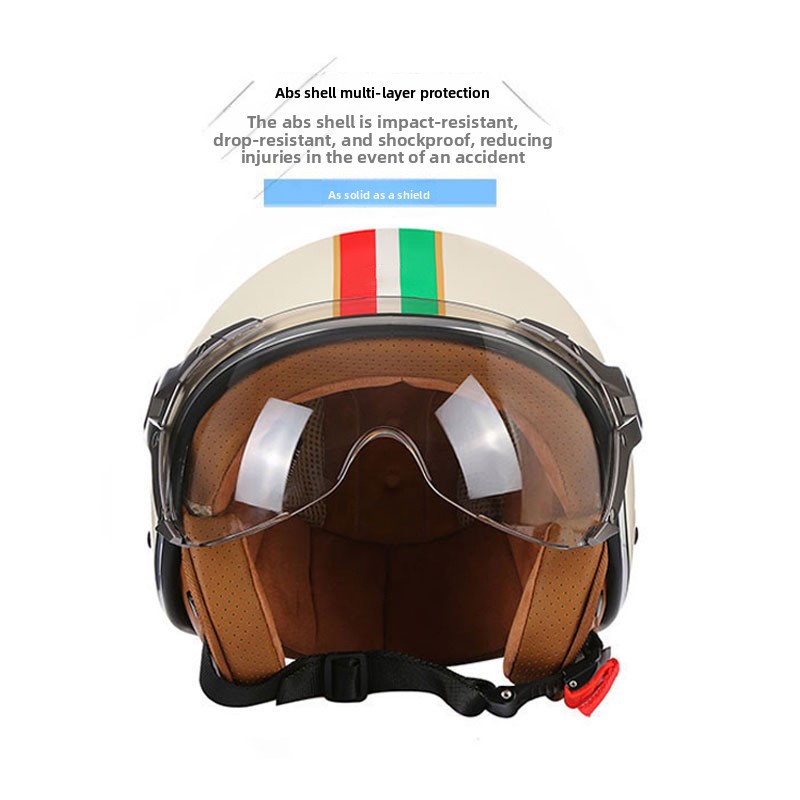 Casco moto Retro Capacetes Cas - Vintage Open Face Retro Helmet recensione e prezzo