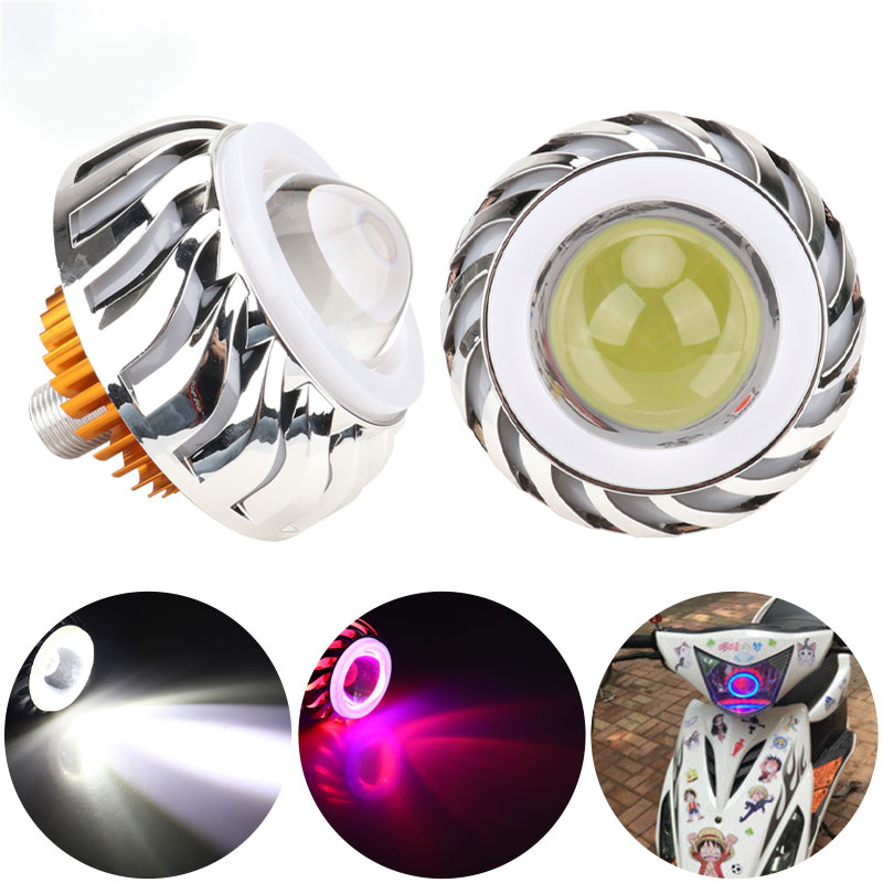 1 pz Faro Moto con Doppio Anel - Universal Motorcycle Led Headlight Projector recensione e prezzo