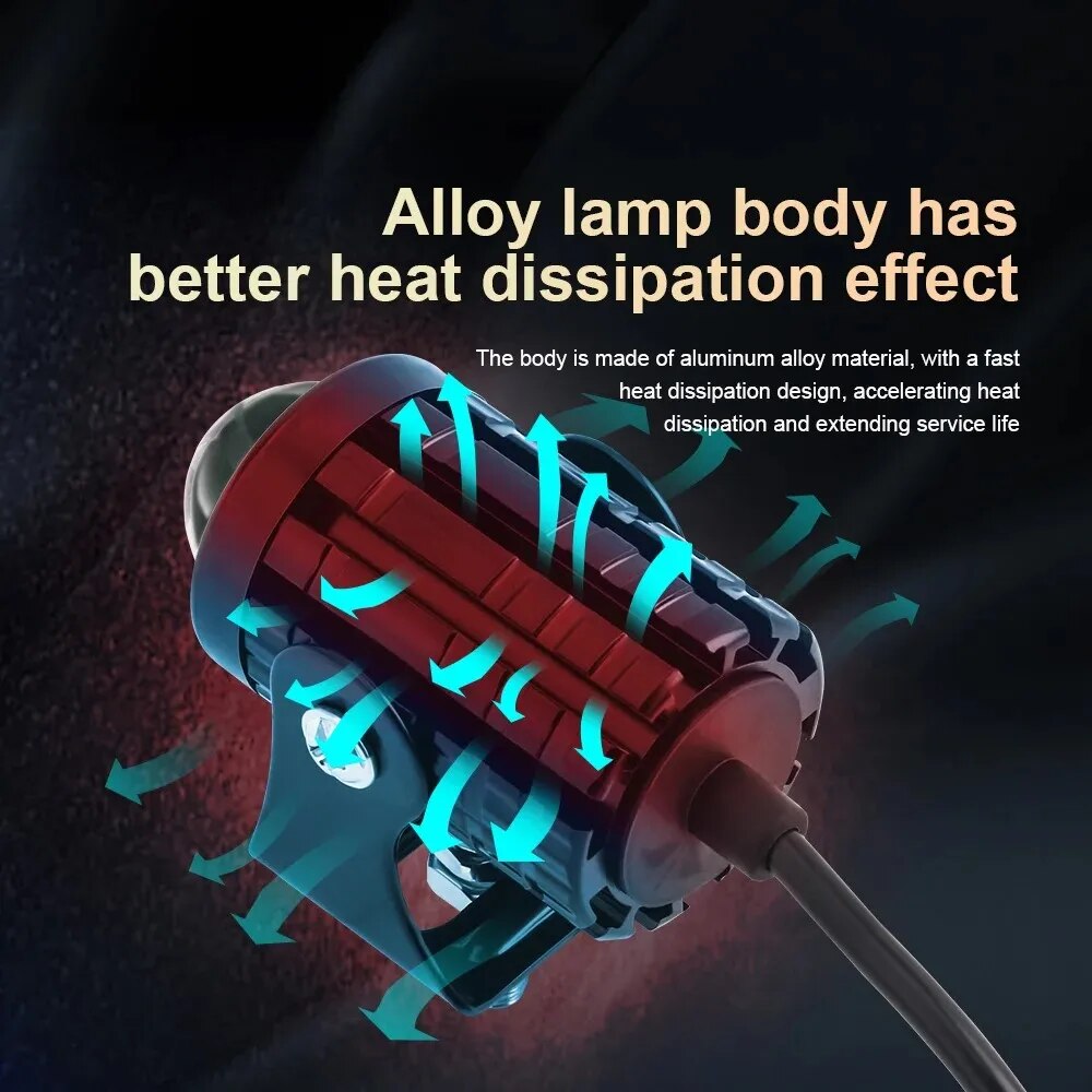 Faro LED universale per moto,  - Universal Motorcycle Led Headlight Projector recensione e prezzo