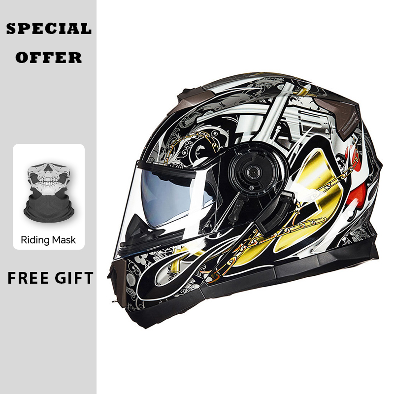 Caschi da moto Casco modulare  - Modular Flip Up Motorcycle Helmet Dot Approved recensione e prezzo