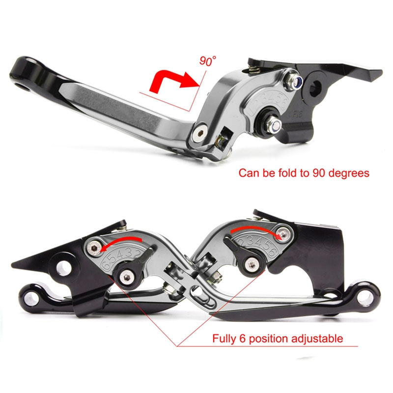 Leve Freno e Frizione Moto Reg - Cnc Aluminum Adjustable Brake Clutch Levers recensione e prezzo