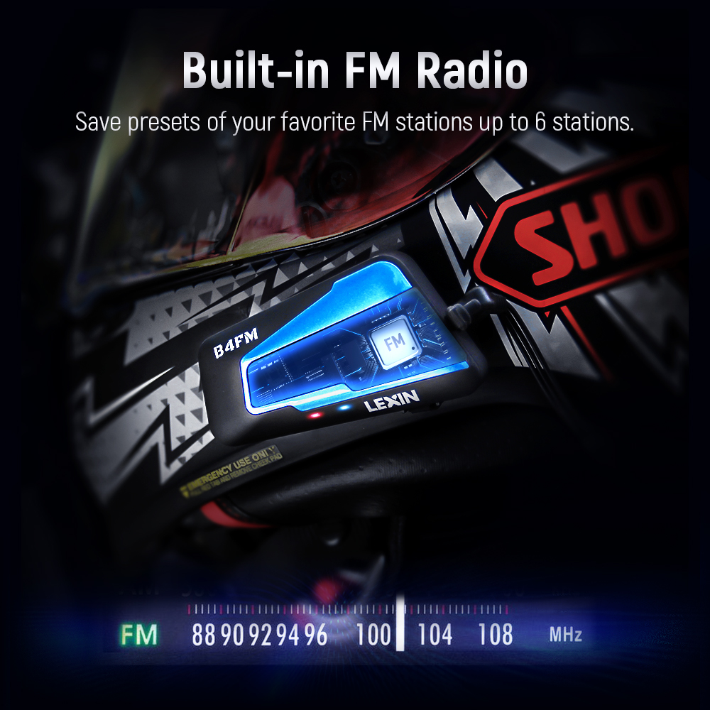 Lexin B4FM-X Cuffie per casco  - Universal Motorcycle Helmet Intercom Headset recensione e prezzo