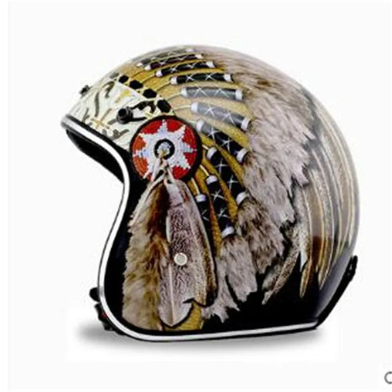 2025 Nuovo casco da moto 3/4 a - Vintage Open Face Retro Helmet recensione e prezzo