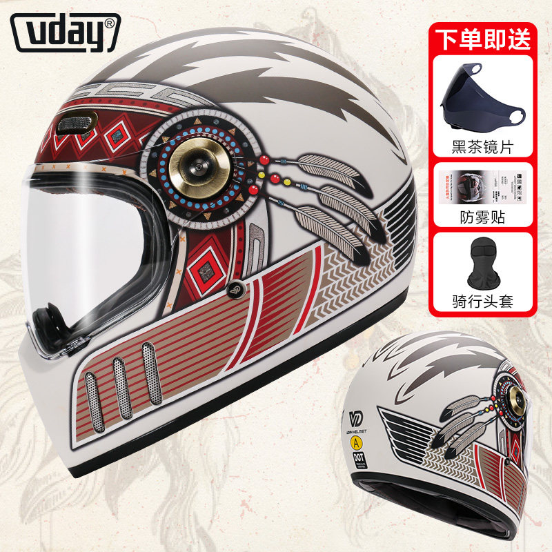 Casco Integrale Retrò per Moto - Vintage Open Face Retro Helmet recensione e prezzo