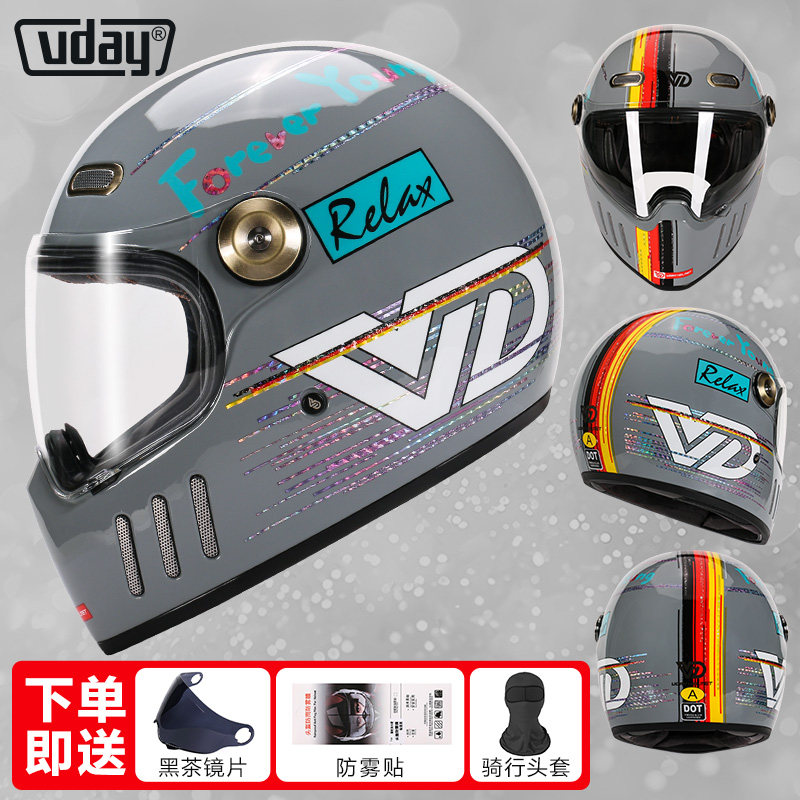 Casco Integrale Retrò per Moto - Vintage Open Face Retro Helmet recensione e prezzo