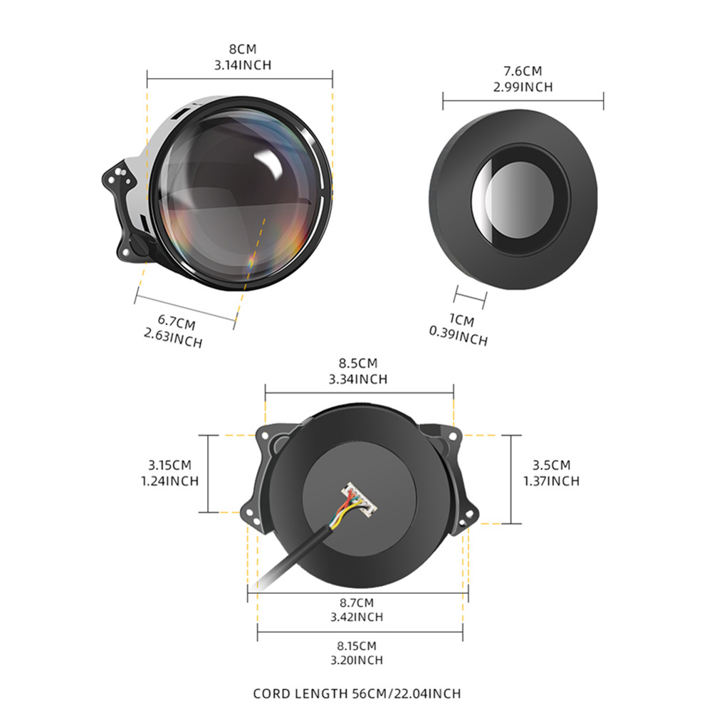 2 pezzi telecomando luci a LED - Universal Motorcycle Led Headlight Projector recensione e prezzo