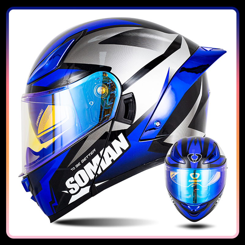 Casco da moto da uomo Caschi a - Modular Flip Up Motorcycle Helmet Dot Approved recensione e prezzo