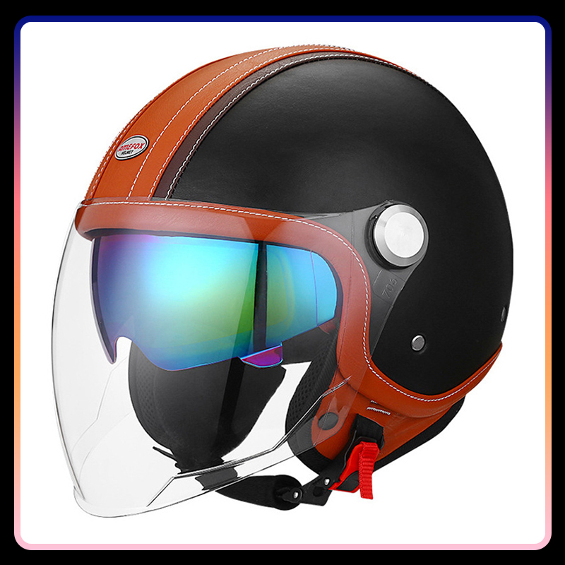 Casco da moto a faccia aperta  - Vintage Open Face Retro Helmet recensione e prezzo