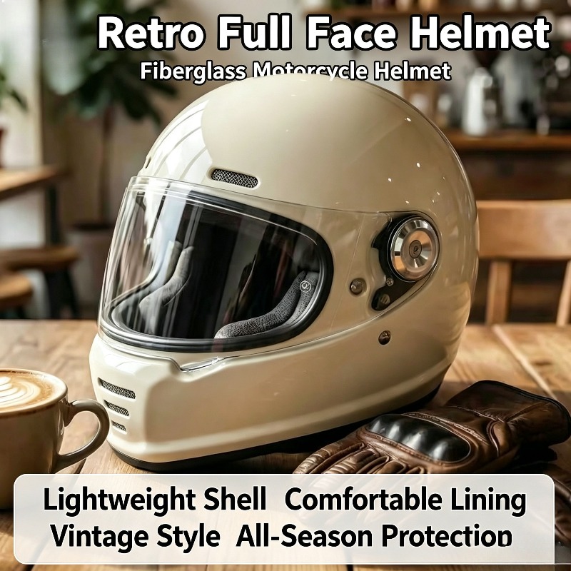 Casco Integrale Retrò in Fibra - Carbon Fiber Lightweight Motorcycle Helmet recensione e prezzo