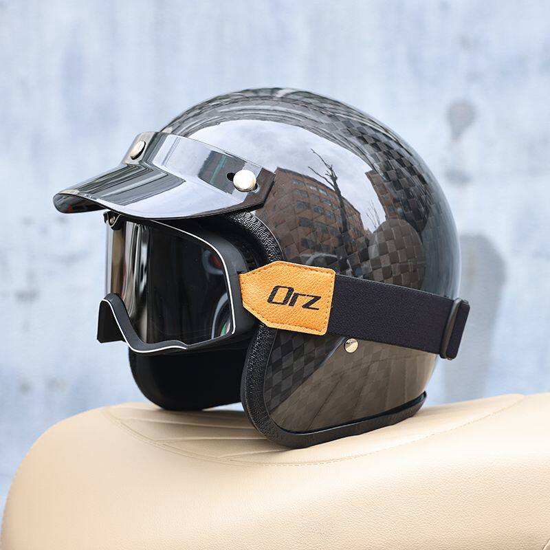 Casco Moto Vintage in Fibra di - Carbon Fiber Lightweight Motorcycle Helmet recensione e prezzo