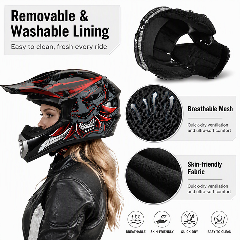 Set Casco Motocross Uchoose pe - Off Road Motocross Helmet Goggles Set recensione e prezzo
